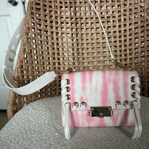 Michael Kors Cece Mini Bag Pink Tie Dye Leather Crossbody